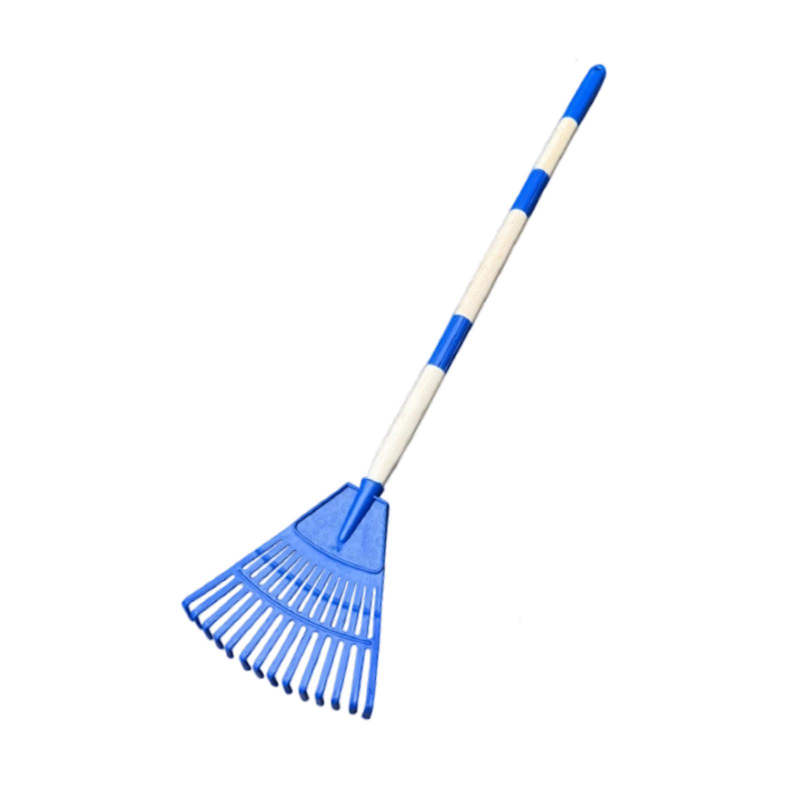 Gardening Tools 5 Year Old - 小さな葉用熊手、3セクション、スチール製、人間工学に基づいたデザイン、長いハンドル、取り外し可能なガーデニングツール、子供用、芝生、低木、子供用花壇用