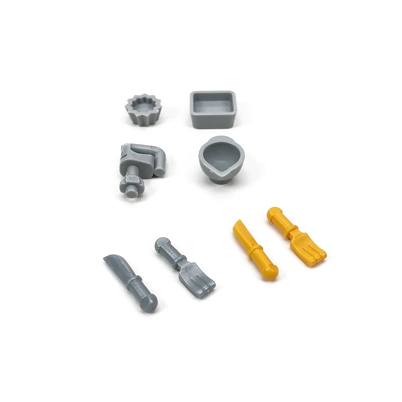 Gardening Tools Girls - MOC 10 個 97787 ポットシャベルキッチンインテリアビルディングブロックキットクックハウスフォークレンガおもちゃ子供の誕生日女の子ギフト