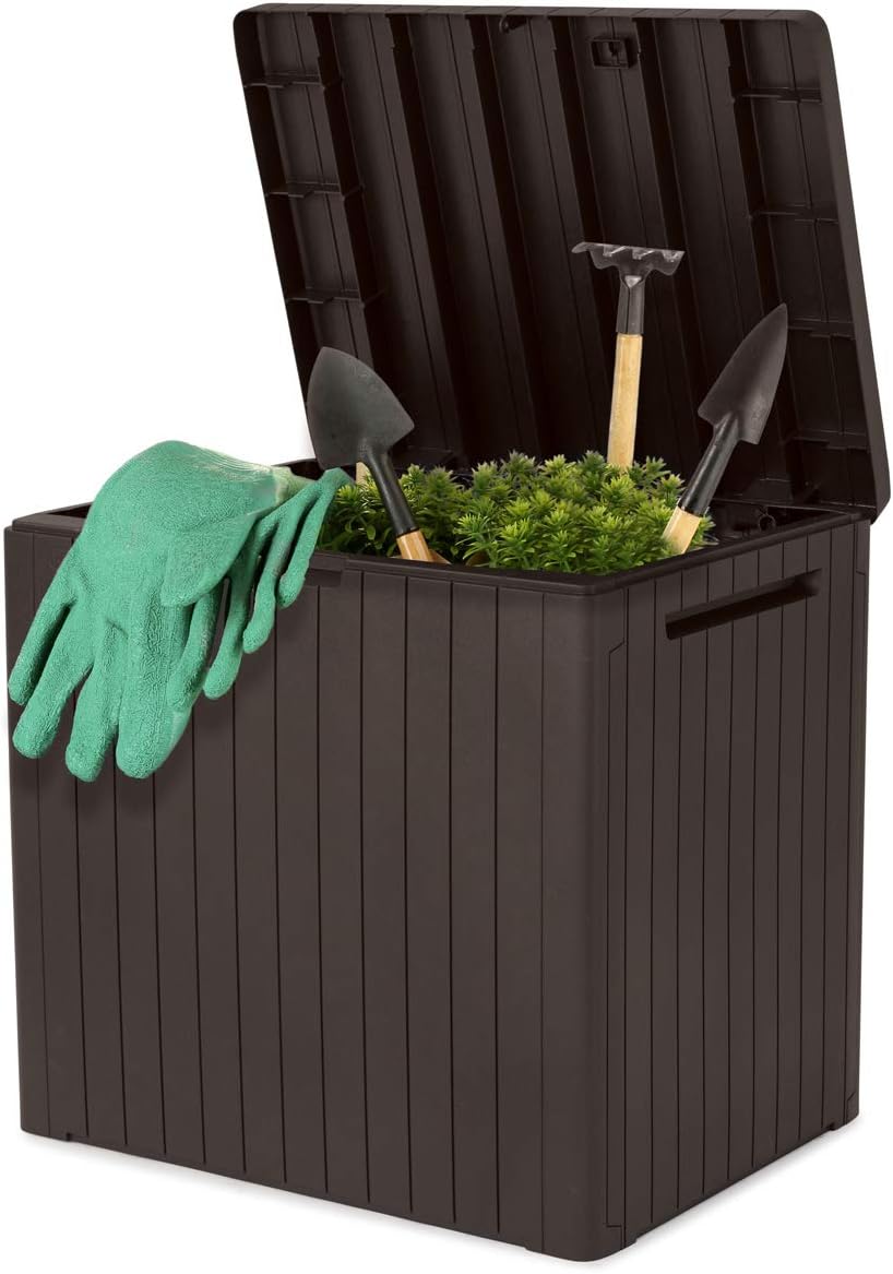 ケテルシティ 屋外収納ボックス ガーデンツールとクッション用 - Gardening Tools Images のレビューと価格