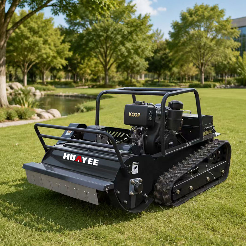リモコン式追跡型芝刈り機、ブラシカッター、頑丈なフレールモア - Gardening Tools Grass Cutter のレビューと価格