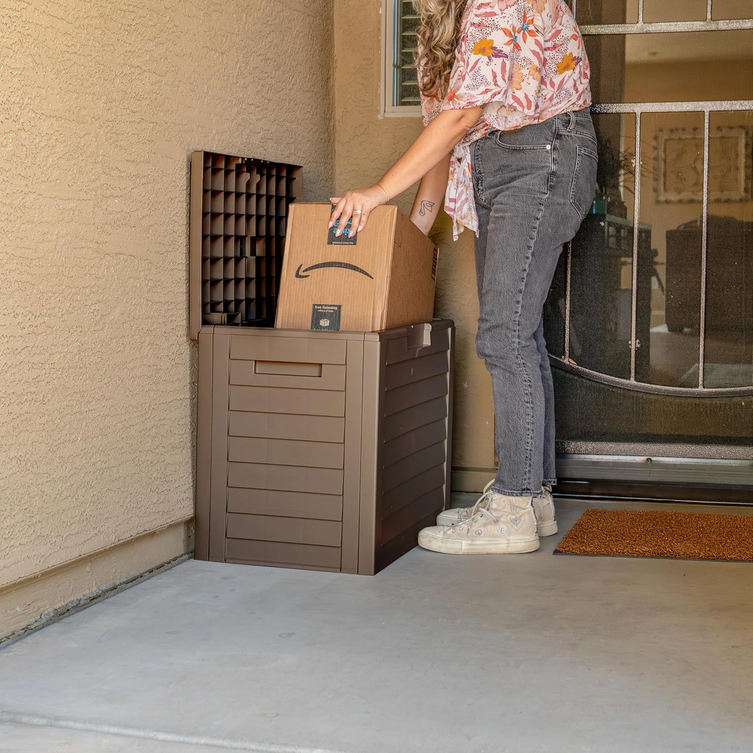 35ガロン屋外デッキ収納ボックス（ロック式蓋付き、UV保護加 - Gardening Tools Images のレビューと価格