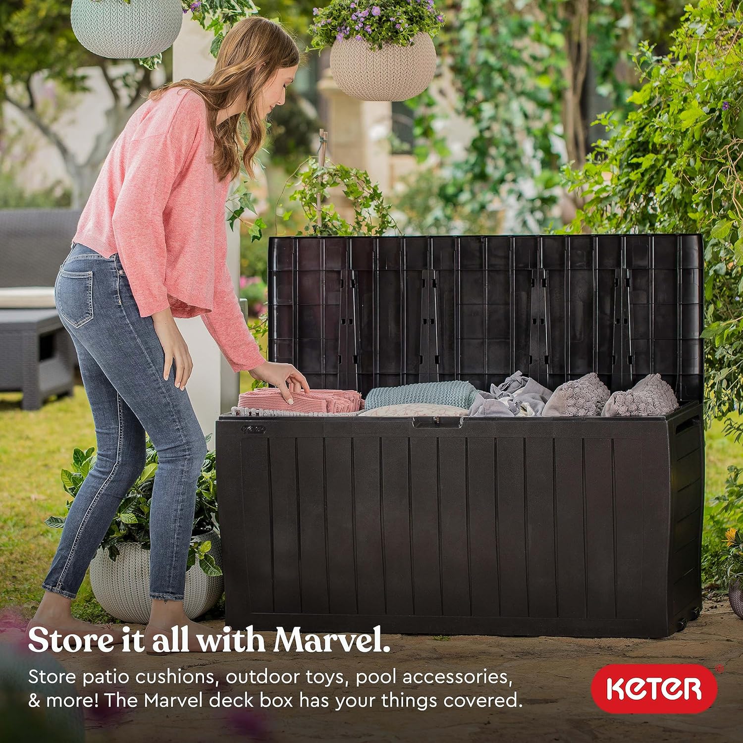 71ガロンの屋外収納ボックス、パティオクッション、ガーデンツ - Gardening Tools Images のレビューと価格