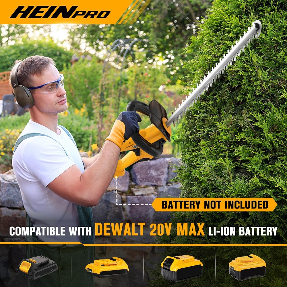 コードレスヘッジトリマー 22インチ、電動ブッシュトリマー（ - Gardening Tools Images のレビューと価格
