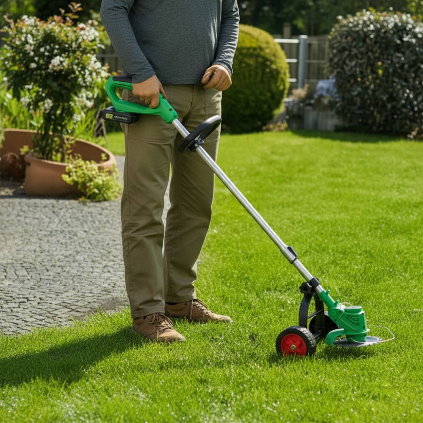 高さ調整可能な草刈り機、ローリングサポート付き、省力型ストリ - Gardening Tools Grass Cutter のレビューと価格