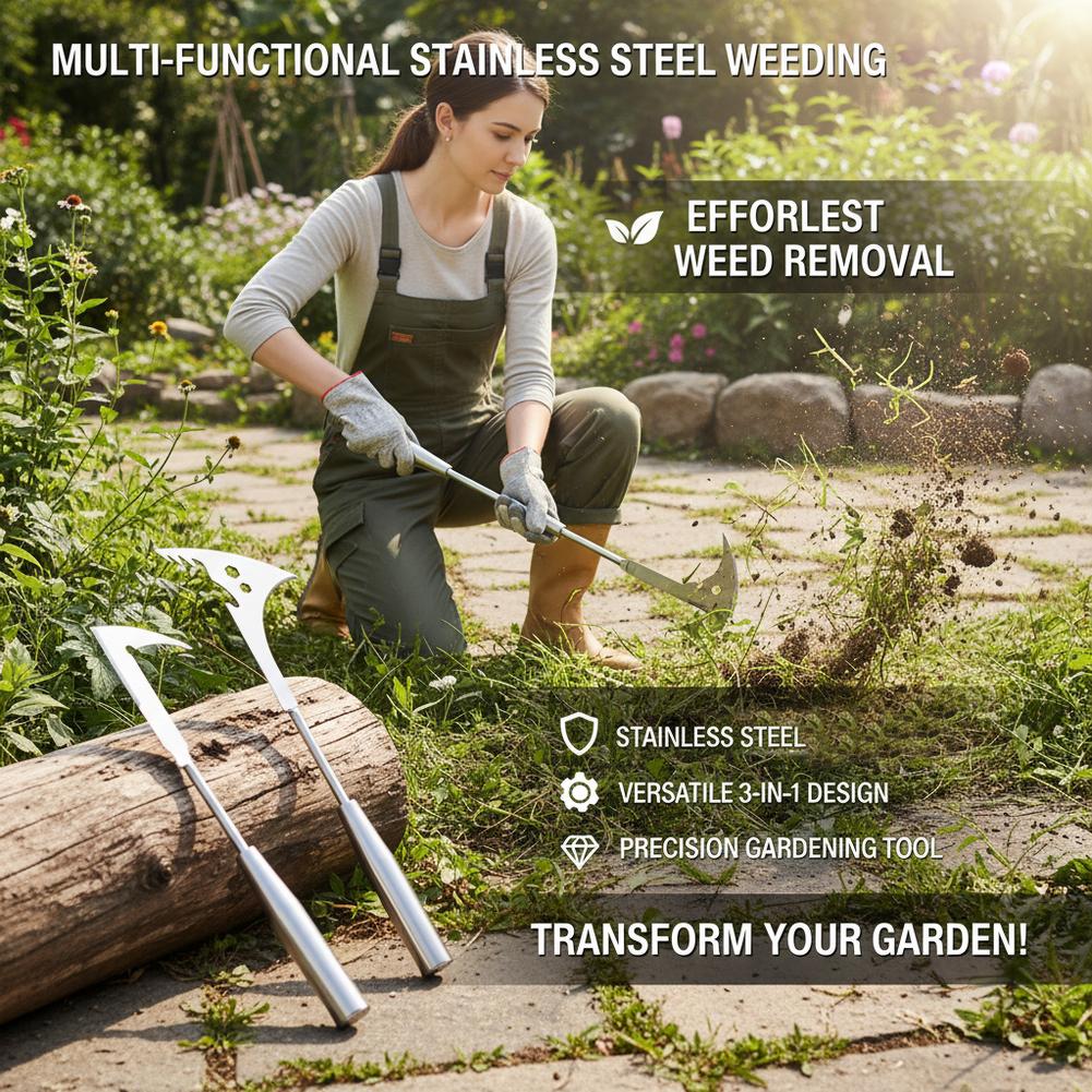 L字型ステンレス製隙間除草ツール 多機能ハンドガーデン除草機 - Gardening Tools To Remove Weeds のレビューと価格