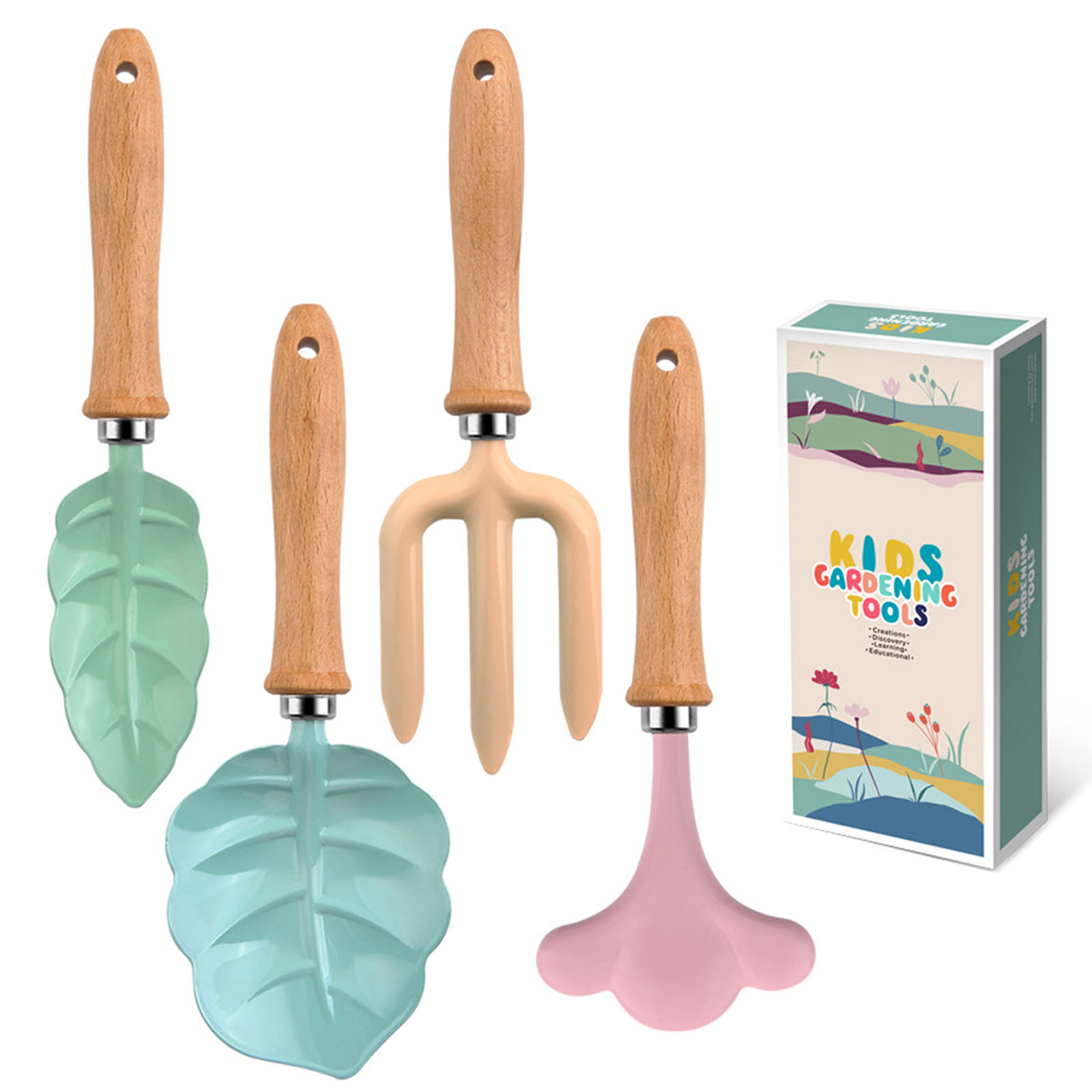 子供のためのカラフルな安全ツールセット,小さな庭のツール,木 - Gardening Tools Girls のレビューと価格